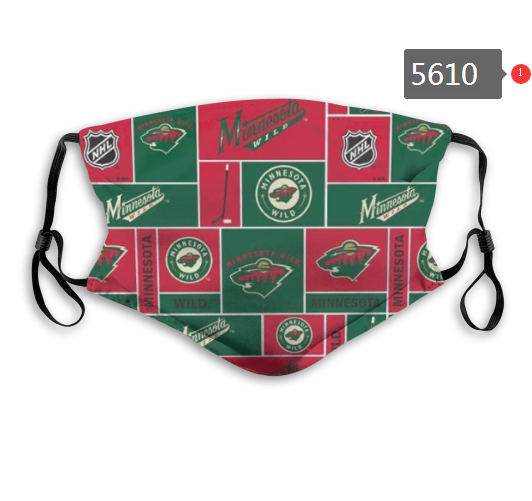 2020 NHL Minnesota Wild #1 Dust mask with filter->nhl dust mask->Sports Accessory
